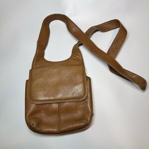 Latico Tan Genuine Leather Crossbody Bag